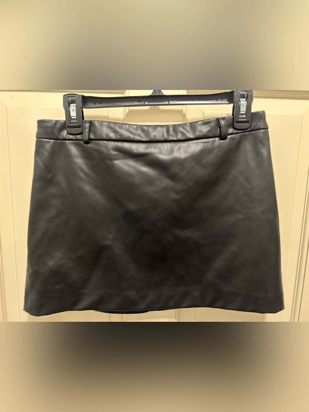 Zara Black Faux Leather Mini Skirt - Women Size M